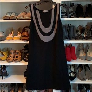Black dress with gray details